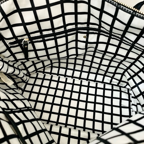 Kate Spade New York Emma Lane Maya Saffino Leather Tote Thistle Blue EXCELLENT - Picture 7 of 10